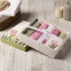 Салфетки махровые «Этель. Цветы», 5 шт., 30×30 см, хлопок 100%, зелёные/розовые - Фото 3