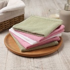 Салфетки махровые «Этель. Цветы», 5 шт., 30×30 см, хлопок 100%, зелёные/розовые - Фото 4