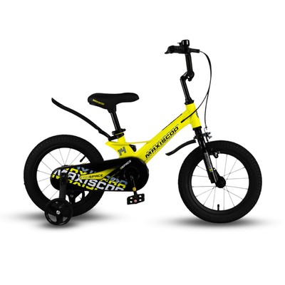 Велосипед 14'' Maxiscoo Space Стандарт Плюс, цвет жёлтый матовый