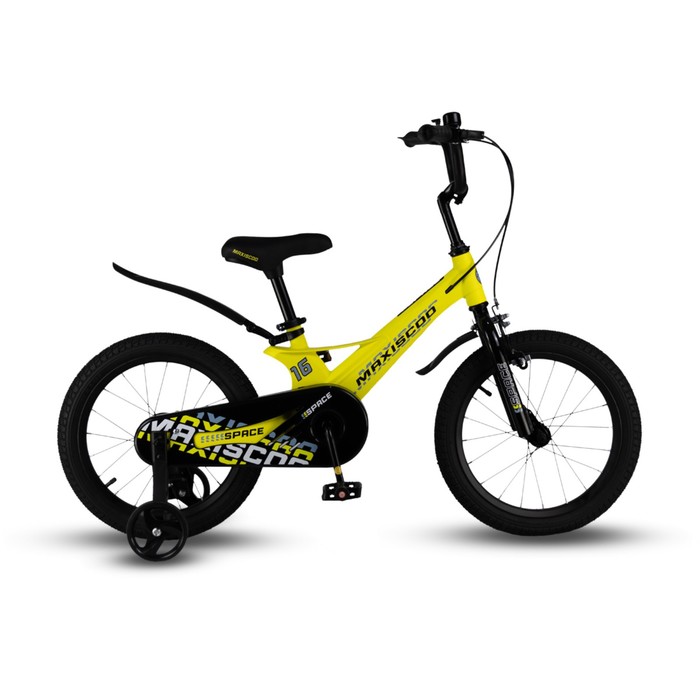 Велосипед 16'' Maxiscoo Space Стандарт, цвет жёлтый матовый - Фото 1