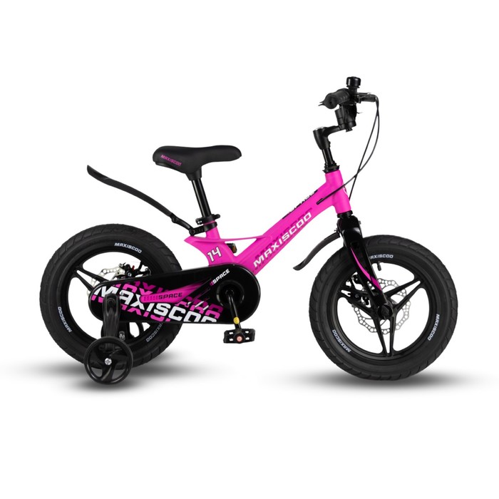 Велосипед 14'' Maxiscoo Space Deluxe Plus, цвет ультра-розовый матовый - Фото 1