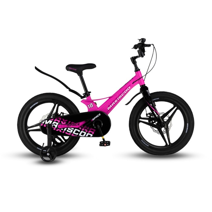Велосипед 18'' Maxiscoo Space Deluxe, цвет ультра-розовый матовый - Фото 1