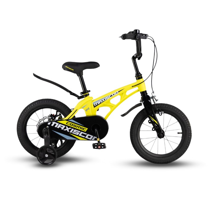 Велосипед 14'' Maxiscoo Cosmic Стандарт Плюс, цвет жёлтый матовый - Фото 1