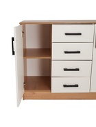 Комод для хранения «Эра. К1000-2Д», 4 ящика, 2 дверцы, 1000×430×830 мм, цвет дуб вотан/белый - фото 68134978