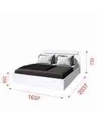 Кровать двуспальная «ЭКО», 1600×2000 мм, цвет белый - Фото 3