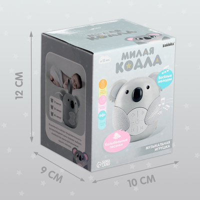Музыкальная игрушка ZABIAKA «Милая коала», звуковые эффекты, с подвесом