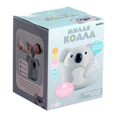Музыкальная игрушка ZABIAKA «Милая коала», звуковые эффекты, с подвесом