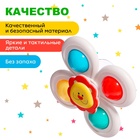Набор спиннеров на присоске «Весёлые зверята», 3 шт. - Фото 5