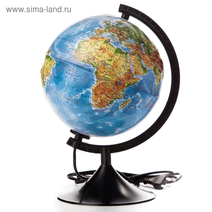 Глобус физический рельефный «Классик», диаметр 210 мм, с подсветкой