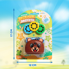 Проектор «Весёлые зверята», свет, цвет коричневый - фото 23787947