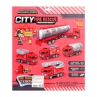 Игровой набор «Пожарная служба», инерция, 5 грузовиков в комплекте - фото 4425982