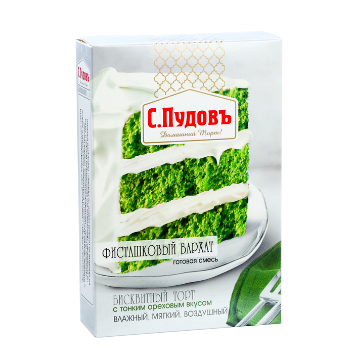 Торт «Фисташковый бархат» С.Пудовъ, 400 г - Фото 1