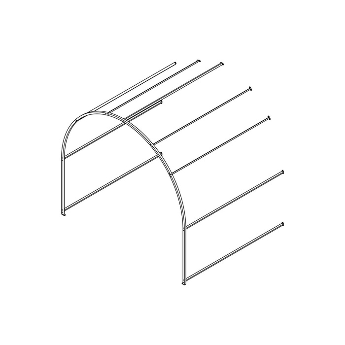 Вставка д/теплицы "Алексеевна-Усиленная" 2,5х2х2,3м (ШхДхВ) труба ОЦ проф. 30х30, 30х15мм, шт   1025 - Фото 1
