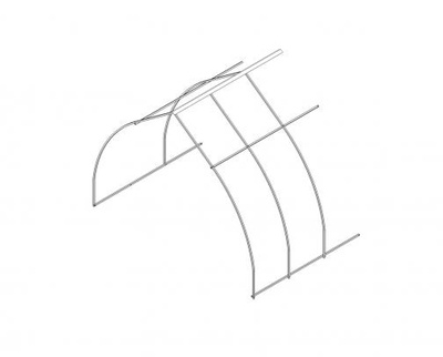 Вставка д/теплицы "Капелюха" 3х2х2,3м (ШхДхВ) труба ОЦ проф. 20х20 мм, шт