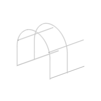 Вставка д/теплицы "Оптима III - Цинк" 2х2х1,9м (ШхДхВ) труба ОЦ проф. 20х20 мм, шт