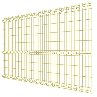 Панельное ограждение, 2.5×1.53 м, ячейка 55×200 мм, d=3.5 мм, жёлтое