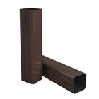 Столб 2,0м RAL 8017 (шоколад) 60х40х1,5мм без отв. под бетон цинк полимер. с заглушкой Г, шт   10251 - фото 300533510