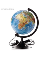 Глобус физико-политический «Классик», диаметр 210 мм, с подсветкой - Фото 2