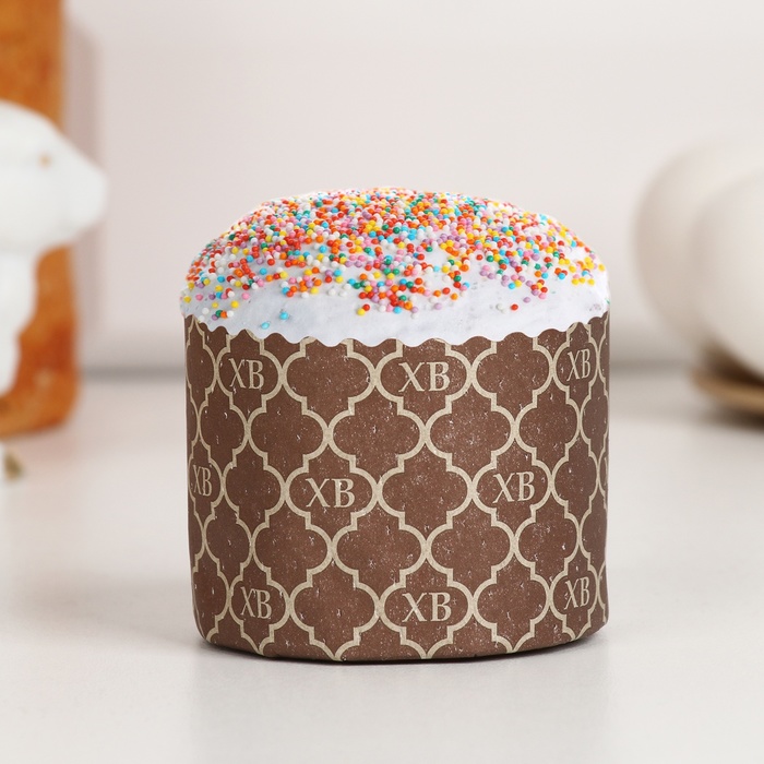 Форма для выпечки кулича бумажная Деко-про «ХВ Золотое», 6×4.5 см, одноразовая, коричневая - Фото 1