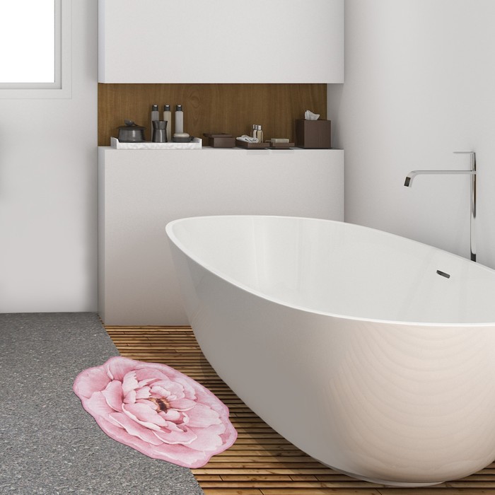 Коврик для ванной Этель Bloom with grace 67х57±2см, 100% п/э, велюр - Фото 1