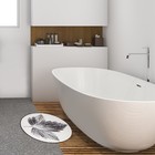 Коврик для ванной Этель Natural print 57х57±2см см, 100% п/э, велюр - Фото 1