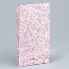 Пакет бумажный фасовочный, упаковка, белый, «Цветы» 20 х 11 х 4 см без окна - Фото 2