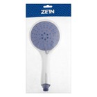 Лейка для душа ZEIN Z3533, d=120 мм, 5 режимов, хром/синий - Фото 5