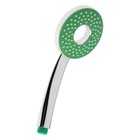 Лейка для душа ZEIN Z3537, d=105 мм, отверстие внутри, хром/зелёный - Фото 3