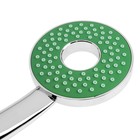 Лейка для душа ZEIN Z3537, d=105 мм, отверстие внутри, хром/зелёный - Фото 5