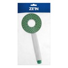 Лейка для душа ZEIN Z3537, d=105 мм, отверстие внутри, хром/зелёный - Фото 6