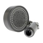 Лейка для душа ZEIN Z3541, d=90 мм, 5 режимов, кнопка "стоп", съёмный верх, графит - фото 807287882