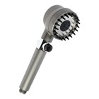 Лейка для душа ZEIN Z3550, d=80 мм, 3 режима, с массажными зубчиками, кнопка «стоп», графит - Фото 5