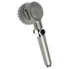 Лейка для душа ZEIN Z3550, d=80 мм, 3 режима, с массажными зубчиками, кнопка «стоп», графит - Фото 6