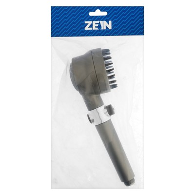 Лейка для душа ZEIN Z3550, d=80 мм, 3 режима, с массажными зубчиками, кнопка «стоп», графит