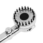 Лейка для душа ZEIN Z3551, d=80 мм, 3 режима, с массажными зубчиками, кнопка «стоп», хром - Фото 7