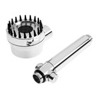 Лейка для душа ZEIN Z3551, d=80 мм, 3 режима, с массажными зубчиками, кнопка «стоп», хром - Фото 8