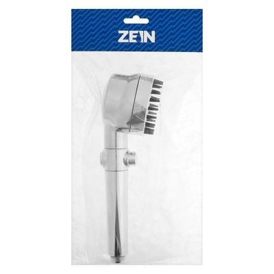 Лейка для душа ZEIN Z3551, d=80 мм, 3 режима, с массажными зубчиками, кнопка «стоп», хром