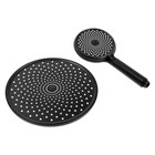 Набор леек для душа ZEIN Z3559, верхняя на шарнире d=22 см, ручная 3 режима d=12 см, черная - Фото 3