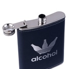 Фляжка Alcohol, нержавеющая сталь, 240 мл, 8 oz 9940735 - фото 16822223