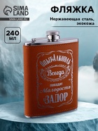 Фляжка «Опыт», нержавеющая сталь, 240 мл, 8 oz - Фото 1