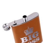 Фляжка BIG BOSS, нержавеющая сталь, 240 мл, 8 oz - Фото 6