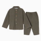 Комплект для мальчика (рубашка, брюки) MINAKU, цвет зеленый, рост 68-74 - Фото 1