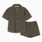 Комплект для мальчика (рубашка, шорты) MINAKU, цвет зеленый, рост 68-74 - фото 321171472