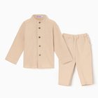 Комплект для мальчика (рубашка, брюки) MINAKU, цвет бежевый, рост 68-74 - фото 321171478