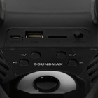 Портативная колонка Soundmax SM-PS5027B, 8Вт, 800мАч, FM, BT 5.0, microSD, USB, подсветка - Фото 4