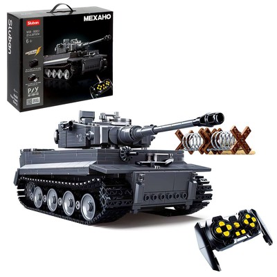 Конструктор Механо «Немецкий танк TIGER», радиоуправление, 814 деталей, уценка