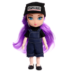 Уценка (нет расчёски) Кукла шарнирная «Крутая малышка» с аксессуарами, в джинсовом комбинезоне - Фото 2