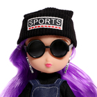 Уценка (нет расчёски) Кукла шарнирная «Крутая малышка» с аксессуарами, в джинсовом комбинезоне - Фото 3