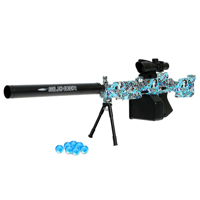 УЦЕНКА Пулемёт M416, стреляет гелевыми пулями, работает от аккумулятора, МИКС - Фото 1