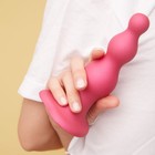 Фаллоимитатор Strap-On-Me Dildo Plug Beads Framboise металлик L, 16 см - Фото 2